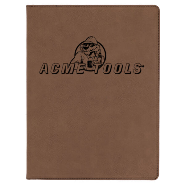 Acme Tools - Brown Laserable Leatherette Portfolio with Notepad Thumbnail
